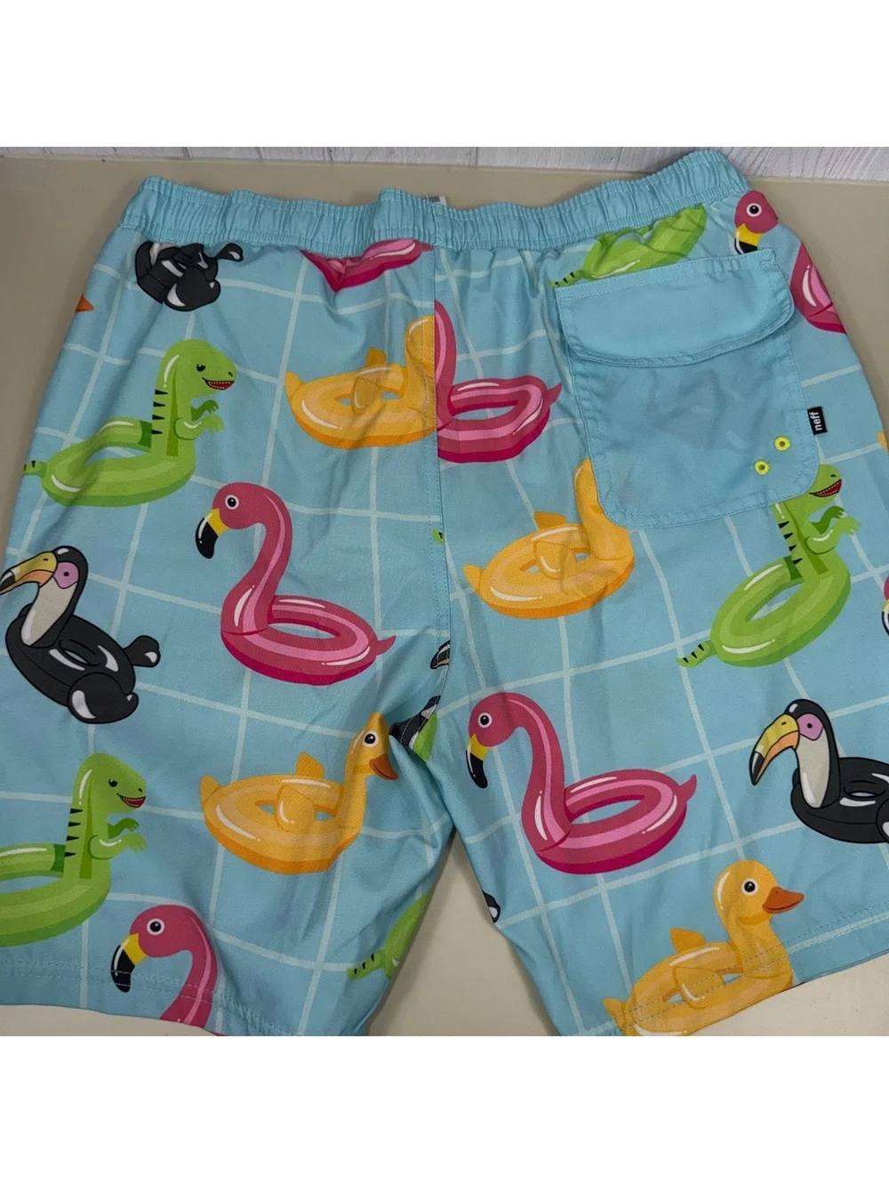 Neff XL Pool Float Print Swim Board Shorts